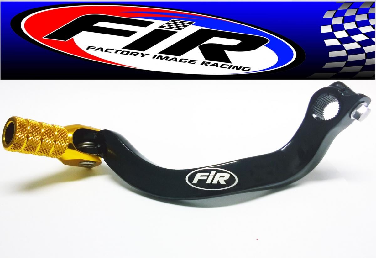 Factory Image Racing Gear Lever Shift RM 125 89-08, Aluminium Forged 2560027C06, FIR Brand, Black & Gold