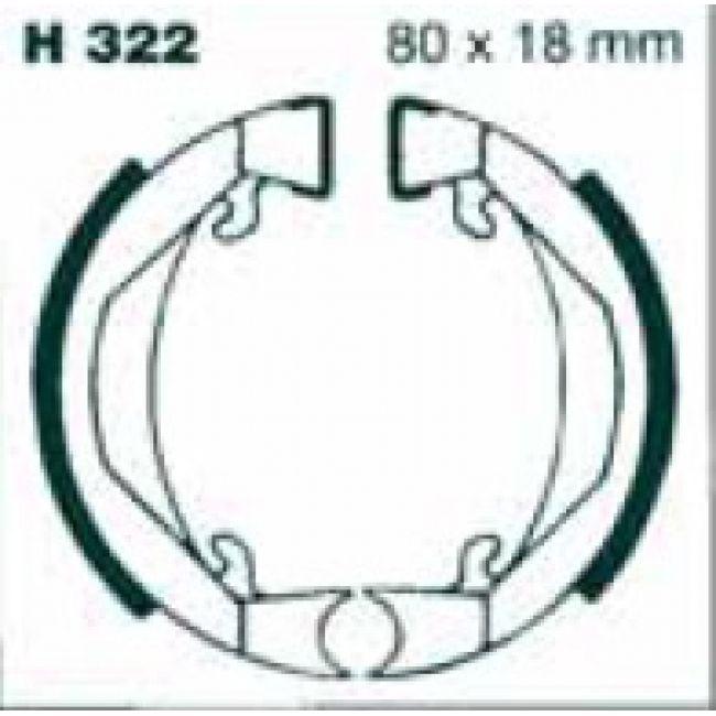 Factory Image Racing Brake Shoes H322 Dia. 80mm, MC-05562