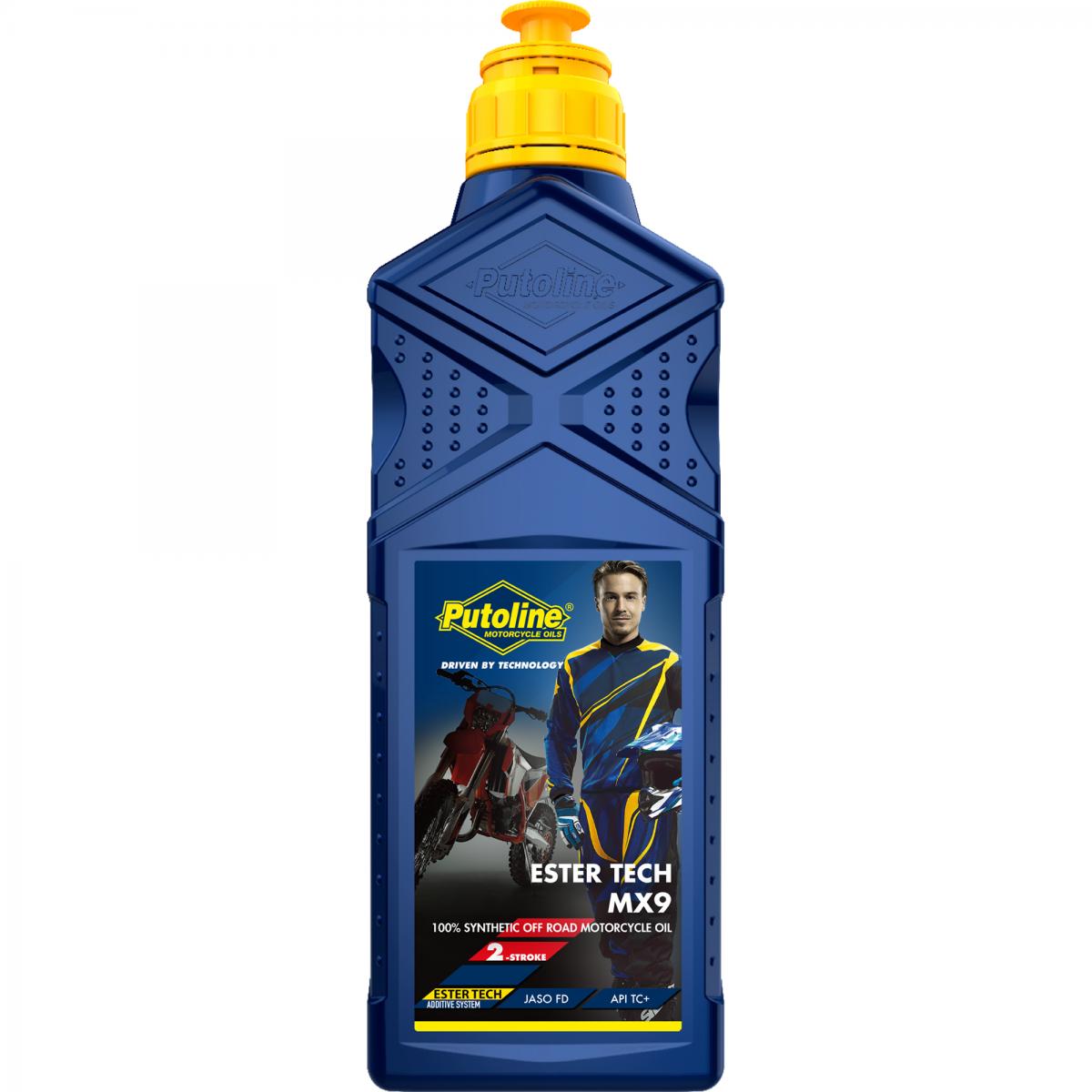 MX9 PUTOLINE OIL 1LT 2-stroke, MX9-1, MX9-1, 70695 BOX = 12