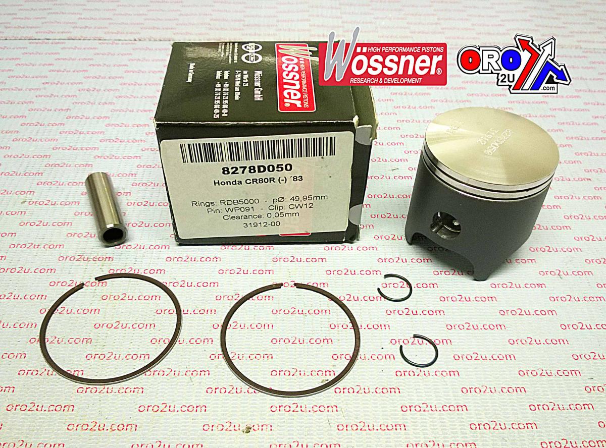 Wossner Piston Kit 1983 CR80 49.50, Forged Wossenr 8278DA