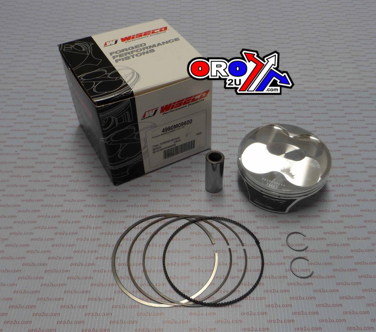 Piston Kit 09-12 KX450F 96 Hc, Wiseco 4990M09600 Kawasaki MX