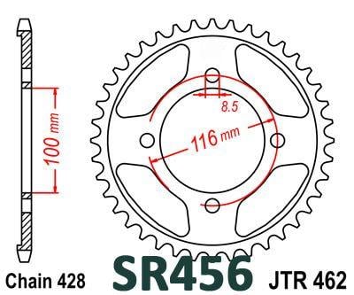 Factory Image Racing Rear Sprocket Steel JTR462.51, Chain 428 Conversion, SR462-51