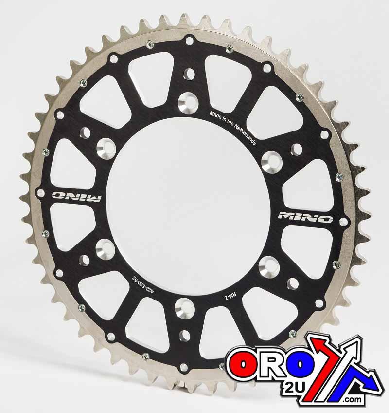 Mino Rear Sprocket Fusion 2-RING, 23-612-49 Black Steel/Alloy