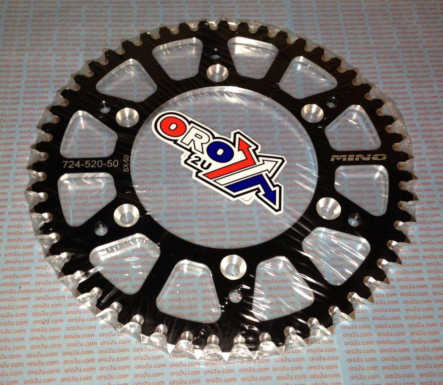 Mino Rear Sprocket Alloy Black, 25-724-520-50 Black