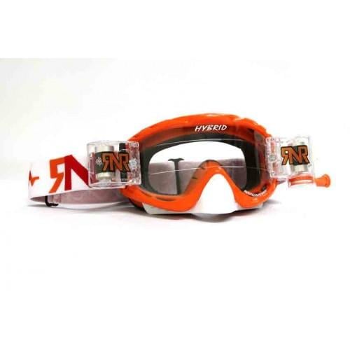 RNR HYBRID ORANGE FULLY LOADED ROLL OFF, ORANGE GOGGLE, GH461, ROLL & TEAR OFF