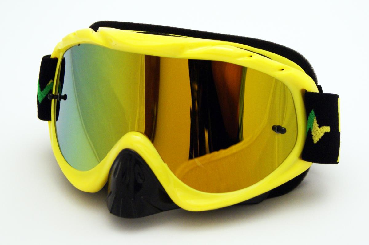 RNR HYBRID YELLOW MIRRORED LENS, YELLOW GOGGLE, GH48M, MIRRORED LENS