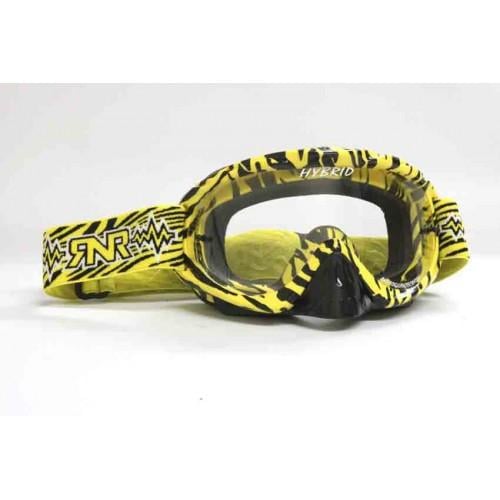 RNR HYBRID WILD YL/BK TEAR OFF, WILD YELLOW & BLACK GOGGLE, GH368TO, TEAR OFF