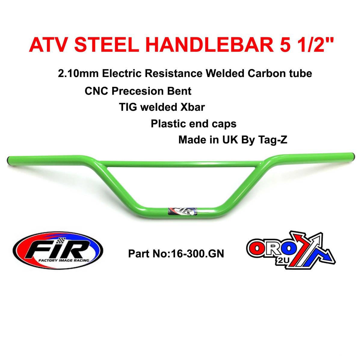 Factory Image Racing handlebars in green product photo