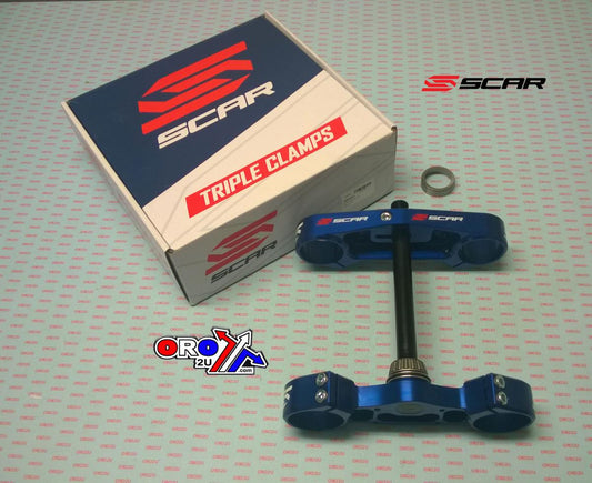 Triple Clamp Set 04-24 85 SX Husqvarna TC Mc SCAR Racing S5416B Blue 16mm Offset