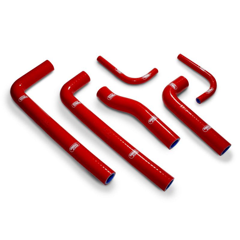 COOLANT HOSE 6 PIECE KIT RED 99-06 GAS GAS 125 200 250 300 EC SAMCO SPORT GAS-2-RD
