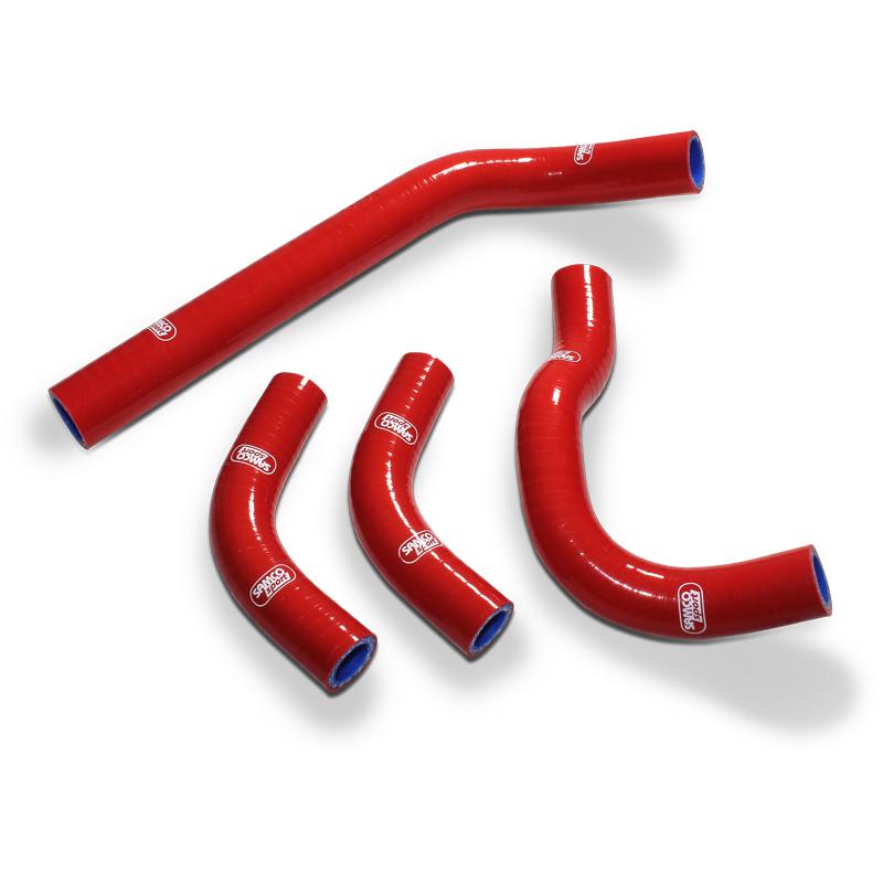 COOLANT HOSE 4 PIECE KIT RED 03-19 HONDA 250 CRF R X SAMCO SPORT HON-19-RD