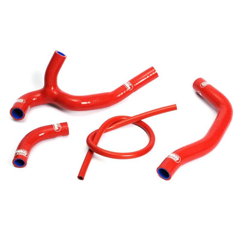 COOLANT HOSE 4 PIECE KIT RED 05-08 HONDA 450 CRF R SAMCO SPORT HON-28-RD