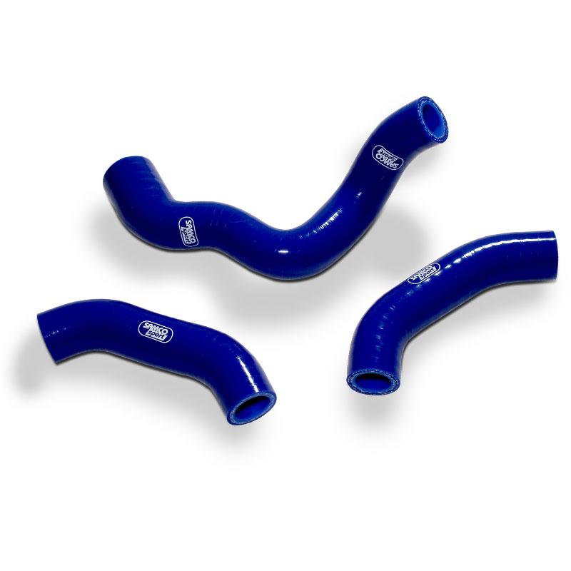 COOLANT HOSE 3 PIECE KIT BLUE 20-23 HUSQ KTM 450 500 THERMOSTAT BYPASS SAMCO KTM-118-BU