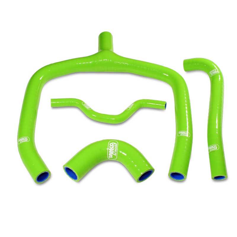 COOLANT HOSE 4 PIECE KIT GREEN 09-16 KAWASAKI 250 KX F 'Y' RACE DESIGN SAMCO KAW-33-GN