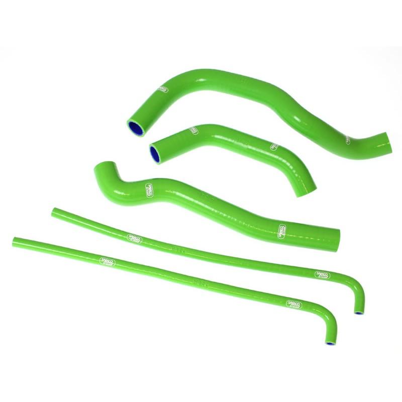 COOLANT HOSE 5 PIECE KIT GREEN 87-07 KAWASAKI 650 KLR A SAMCO SPORT KAW-53-GN