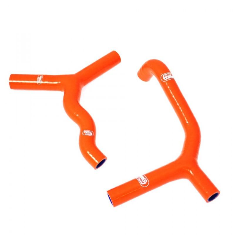 COOLANT HOSE 2 PIECE KIT ORANGE 03-12 KTM 85 105 SX SAMCO SPORT KTM-3-OR