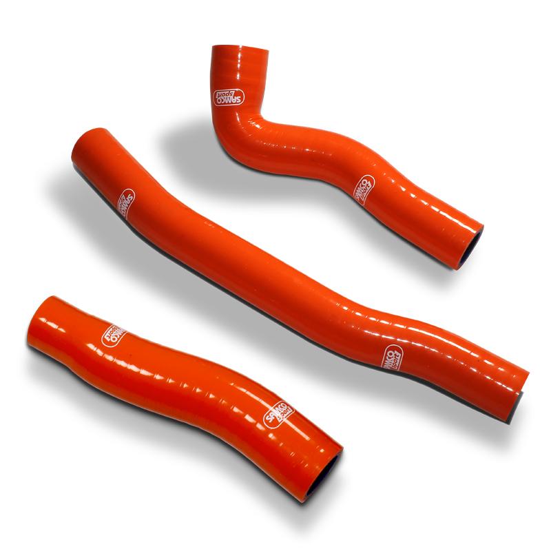 COOLANT HOSE 3 PIECE KIT ORANGE 20-23 KTM 150 TE EXC XC-W TPI THERMO BYPASS SAMCO KTM-121-OR