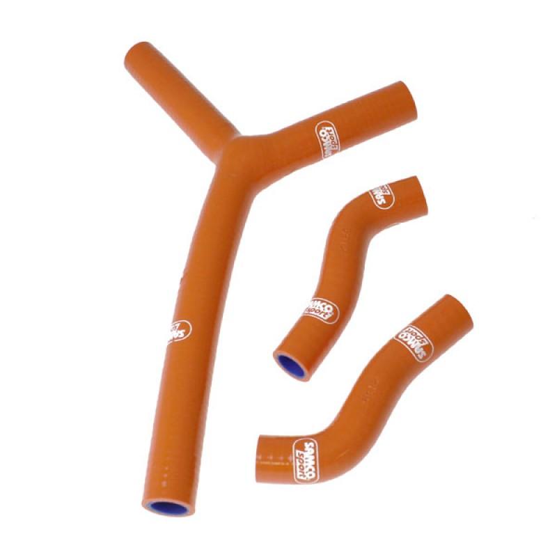 COOLANT HOSE 3 PIECE KIT ORANGE 05-06 KTM 250 SX-F SAMCO SPORT KTM-14-OR