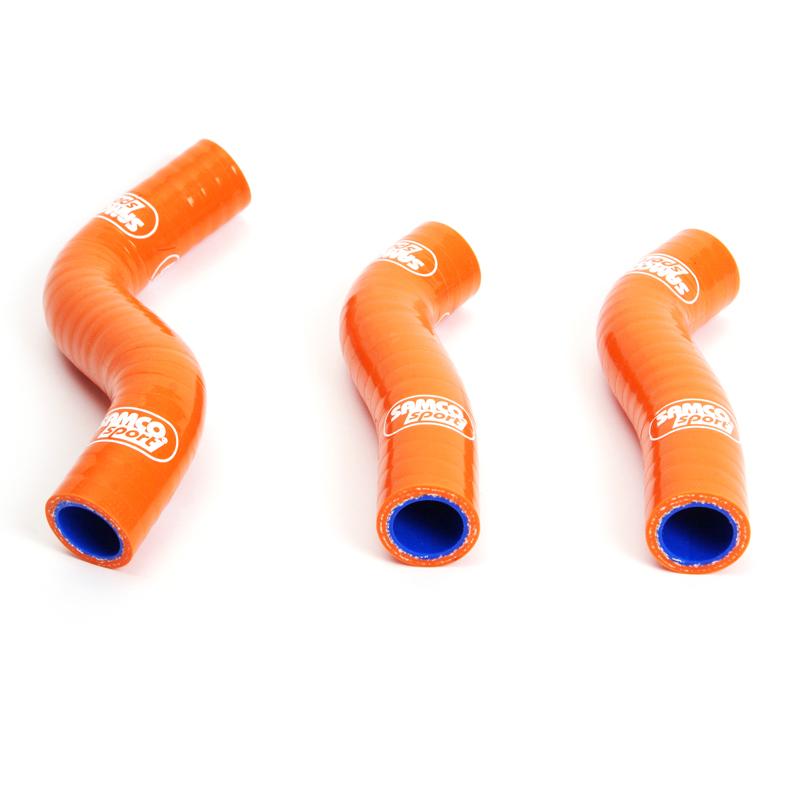COOLANT HOSE 3 PIECE KIT ORANGE 07-10 KTM 250 SX-F SAMCO SPORT KTM-7-OR