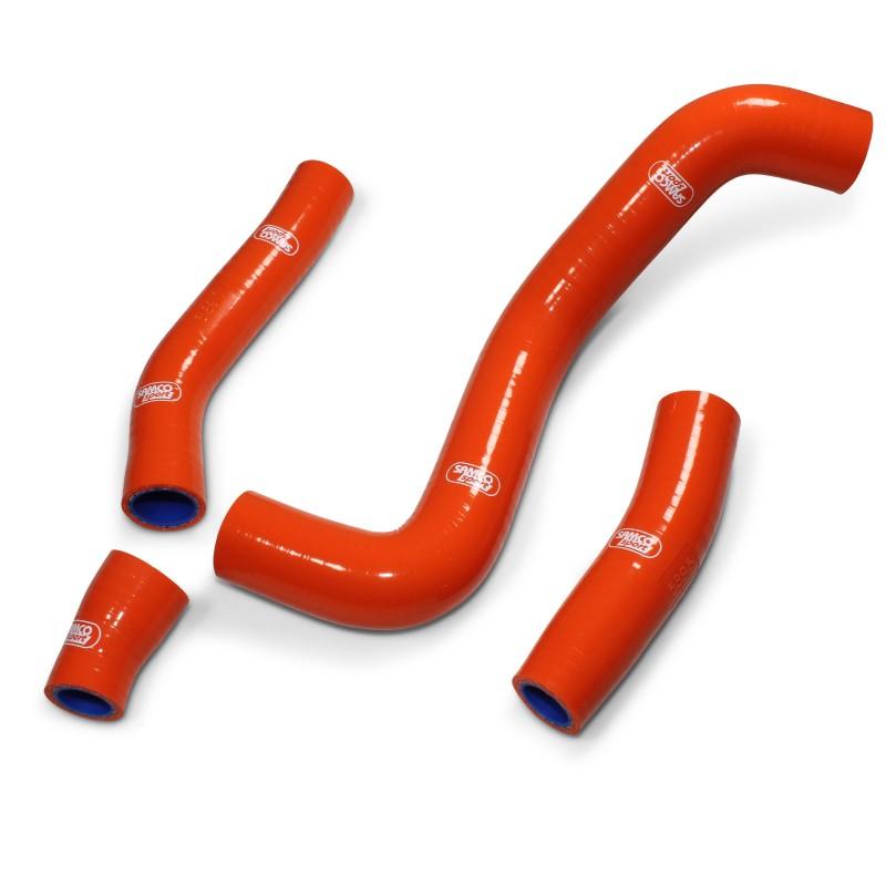 COOLANT HOSE 4 PIECE KIT ORANGE 19-23 KTM HUSQ GAS 250 350 OEM DESIGN SAMCO KTM-107-OR