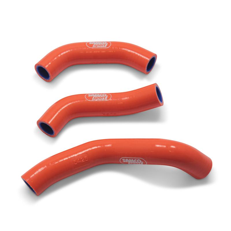 COOLANT HOSE 3 PIECE KIT ORANGE 17-19 HUSQ KTM 450 500 FE EXC-F THERMO BYPASS SAMCO KTM-92-OR