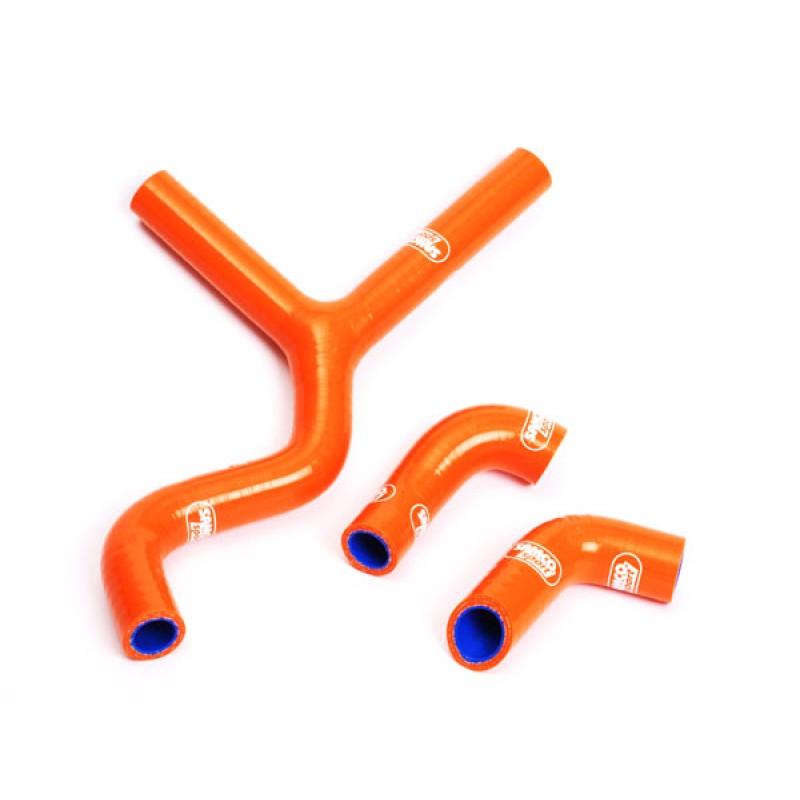 COOLANT HOSE 3 PIECE KIT ORANGE 01-07 KTM 450 525 540 560 SMR SX SXS SAMCO SPORT KTM-4-OR