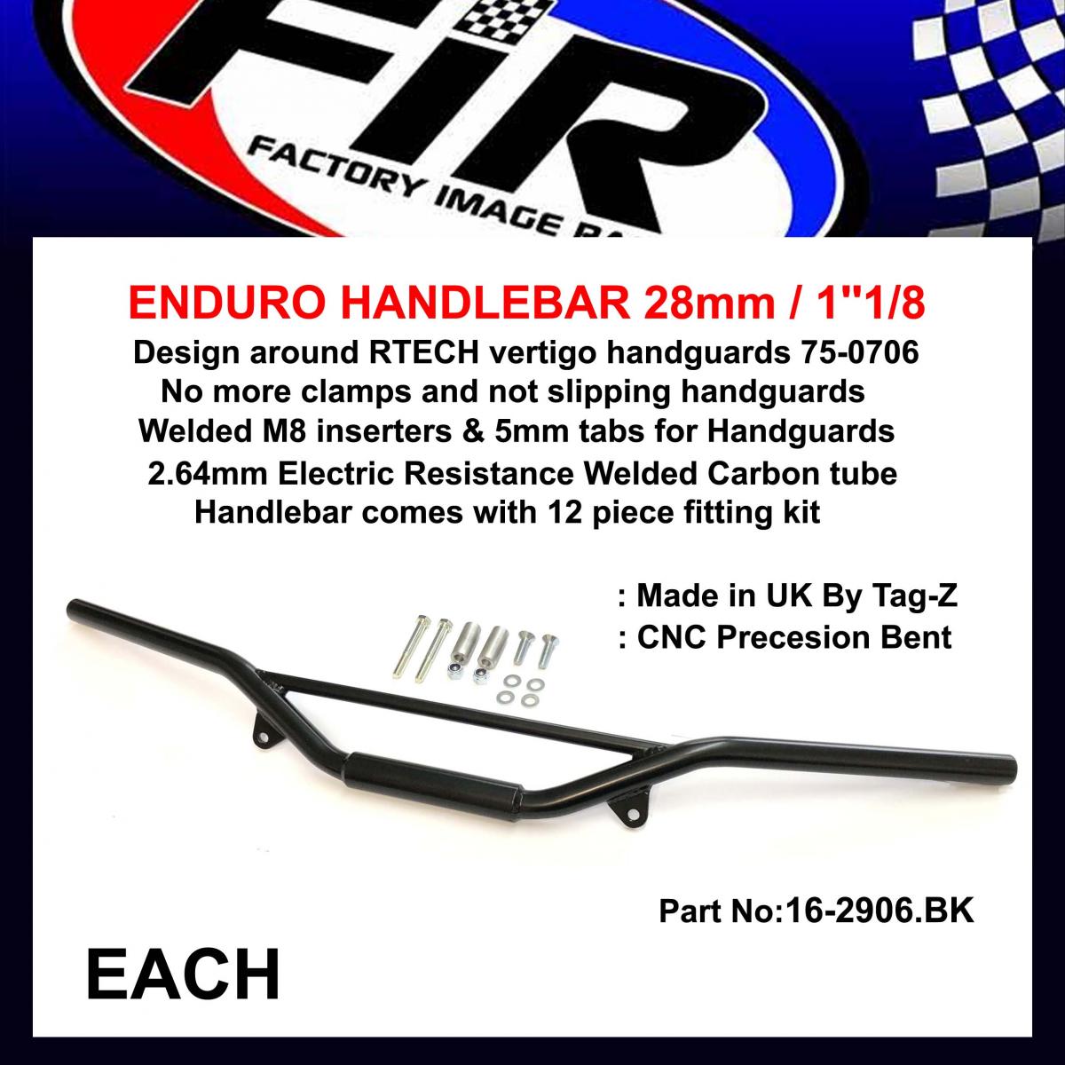 Factory Image Racing handlebars in black product photo