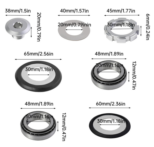Headset Steering Triple Clamp Bearing Kit Sur-ron Ultra Bee