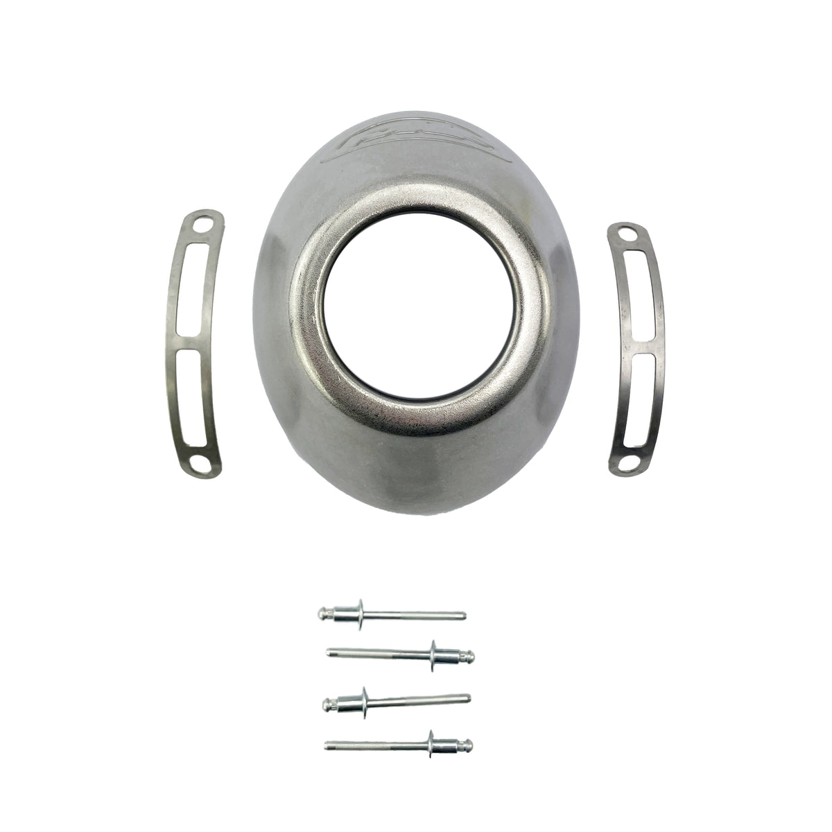 FMF P-Core 4 Q4 Ti Exhaust End Cap Stainless Slash Cut - FMF 040635