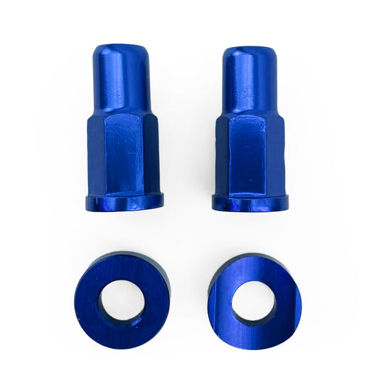 Factory Image Racing Rim Lock Nut With Spacer Washer Kit - Blue Aluminium
