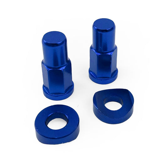 Factory Image Racing Rim Lock Nut With Spacer Washer Kit - Blue Aluminium