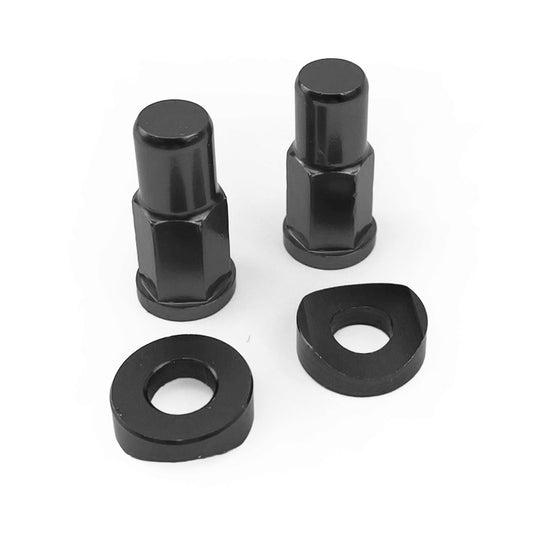 Factory Image Racing Rim Lock Nut With Spacer Washer Kit - Black Aluminium