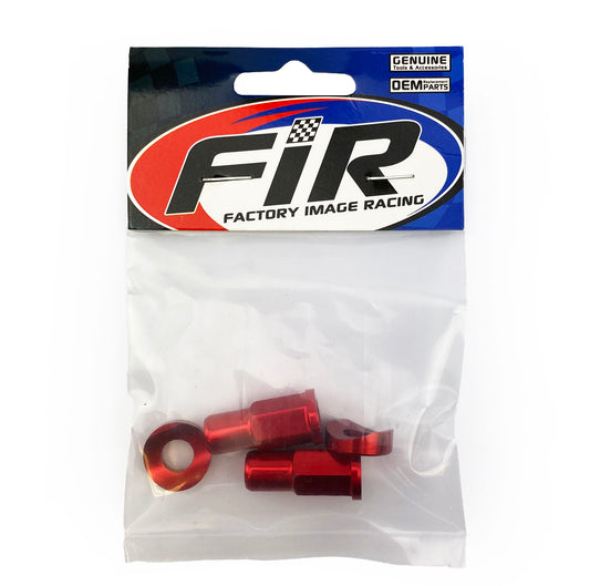 Factory Image Racing Rim Lock Nut With Spacer Washer Kit - Red Aluminium