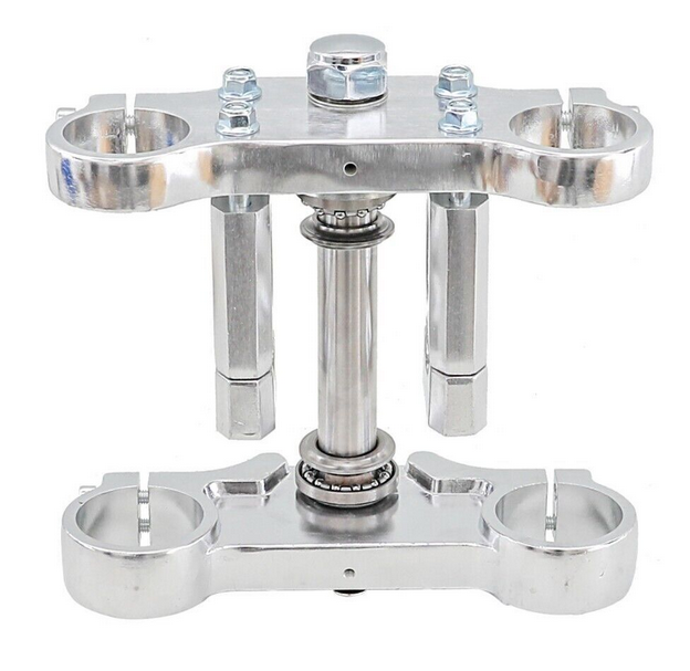 Factory Image Racing Pit Bike Triple Clamp Set 45mm 48mm Forks With 22mm Handlebar Mount Risers