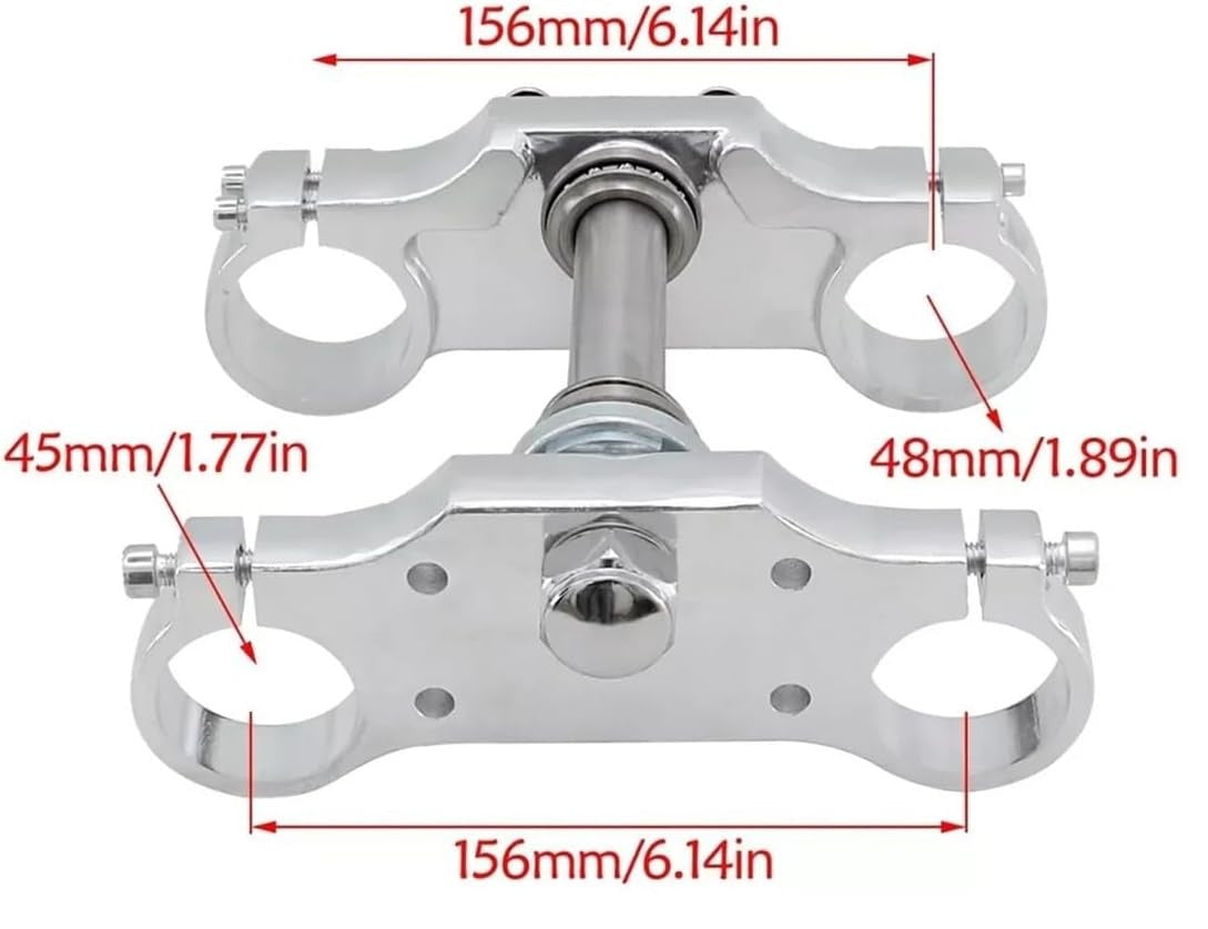 Factory Image Racing Pit Bike Triple Clamp Set 45mm 48mm Forks With 22mm Handlebar Mount Risers