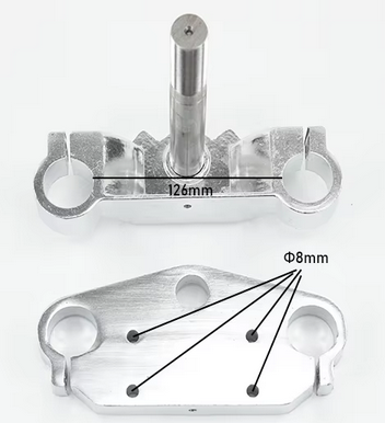 Factory Image Racing Pit Bike Triple Clamp Set 33mm Forks With 22mm (7/8) Handlebar Risers