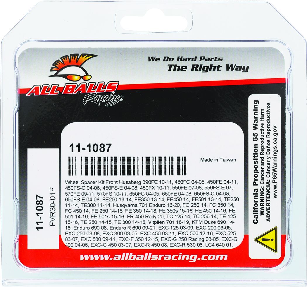 All Balls Racing Wheel Spacer Kit Front KTM, Allballs 11-1087 Husaberg