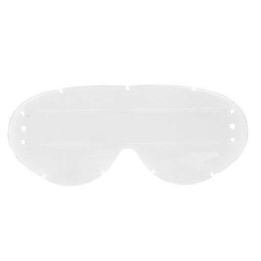 HYBRID ROLL OFF LENS CLEAR RAISED STRIP, ANTI FOG, ANTI SCRATCH, LCR201R