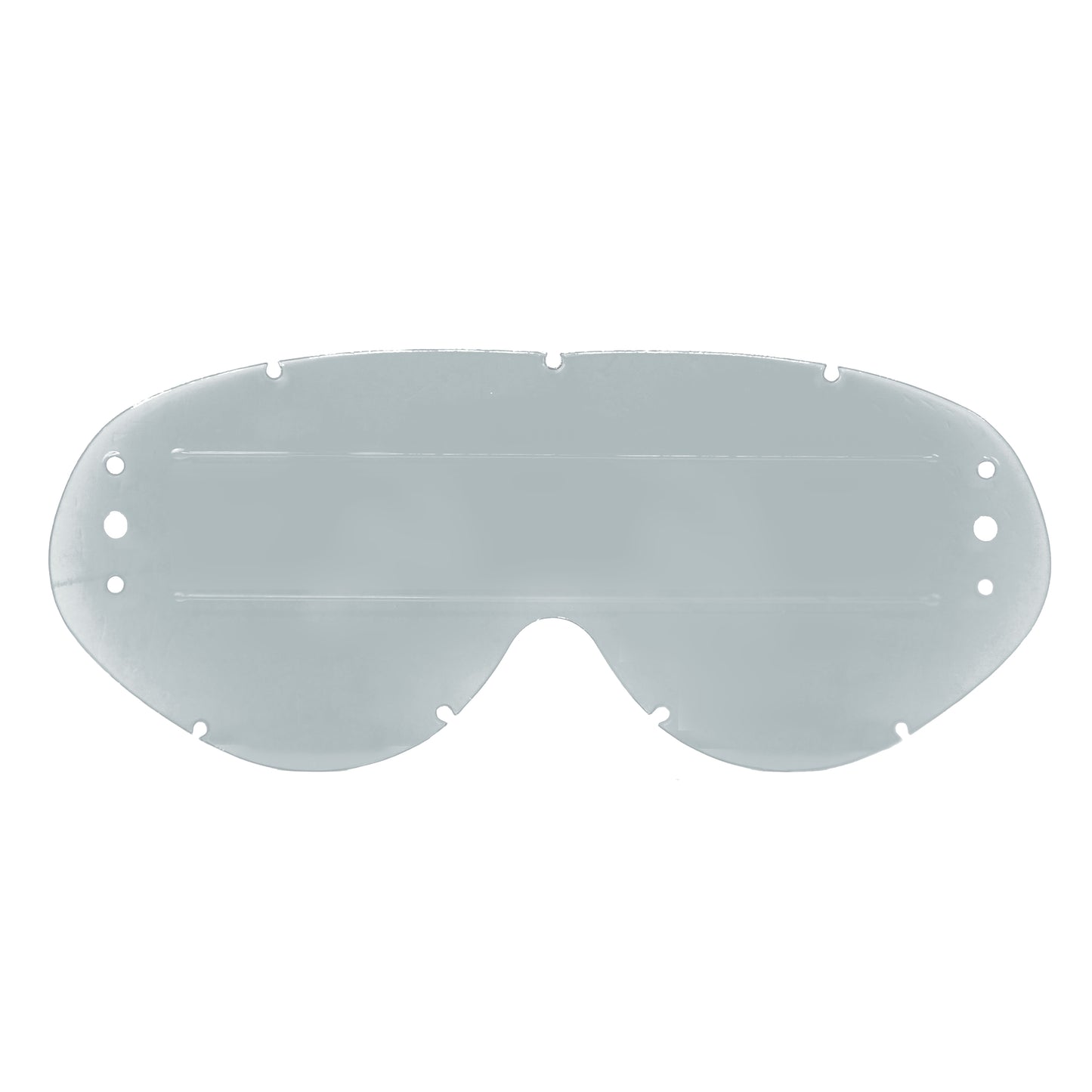 HYBRID ROLL OFF LENS SMOKE RAISED STRIP, ANTI FOG, ANTI SCRATCH, LSR201R