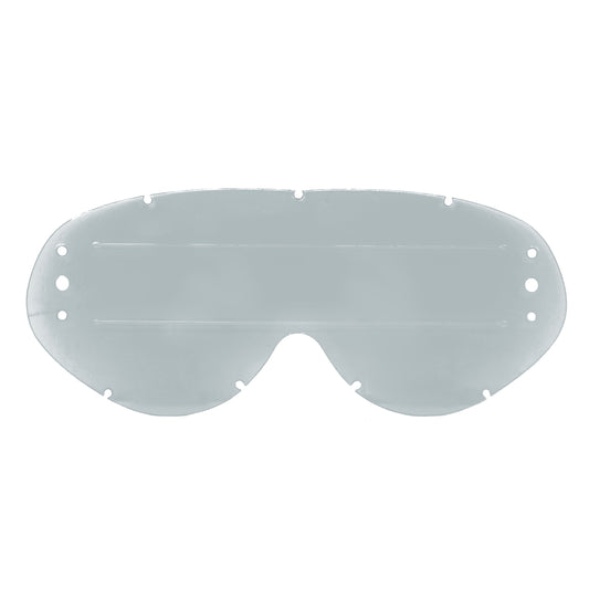 HYBRID ROLL OFF LENS SMOKE RAISED STRIP, ANTI FOG, ANTI SCRATCH, LSR201R