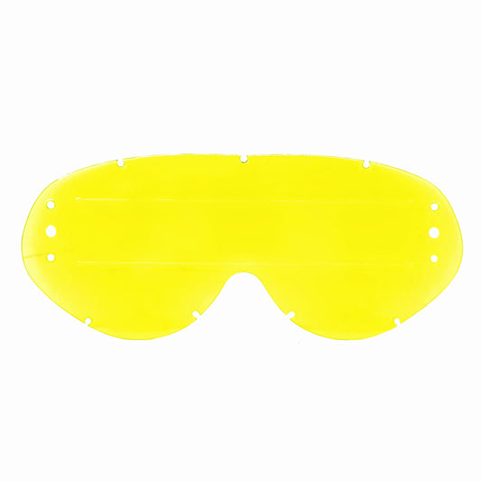 HYBRID ROLL OFF LENS YELLOW RAISED STRIP, ANTI FOG, ANTI SCRATCH, LYR201R