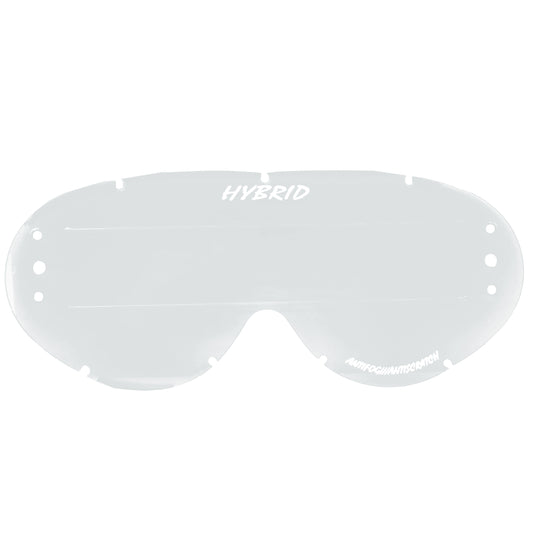 HYBRID XL ROLL OFF LENS CLEAR RAISED STRIP, ANTI FOG, ANTI SCRATCH, LCR201RXL