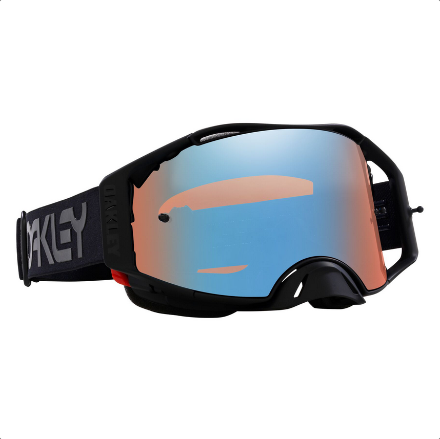 OAKLEY AIRBRAKE MX B1B BLACKOUT BLACK/BLUE, PRIZM MX SAPPHIRE LENS