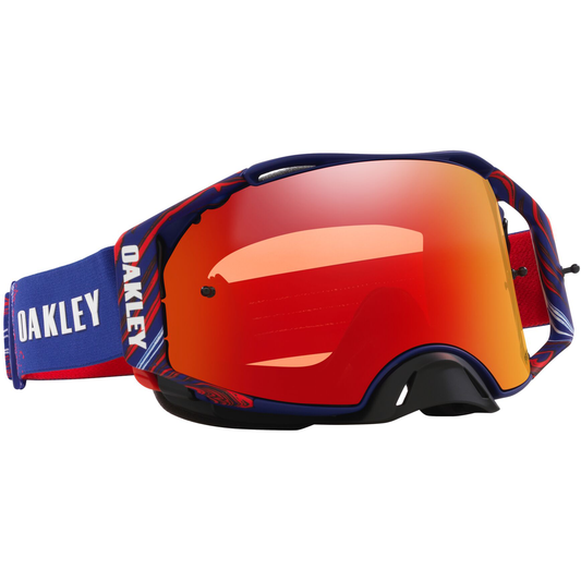 OAKLEY AIRBRAKE MX RENAUX SIGNATURE BLUE/RED, PRIZM MX TORCH IRIDIUM LENS
