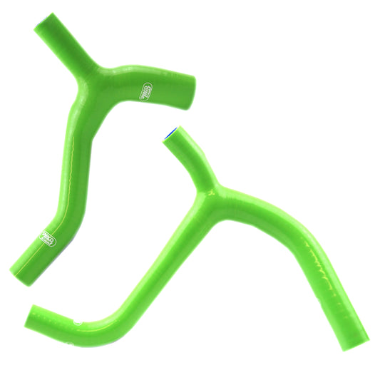 COOLANT HOSE 2 PIECE KIT GREEN 19-23 KAWASAKI 450 KX F SAMCO SPORT KAW-94-GN