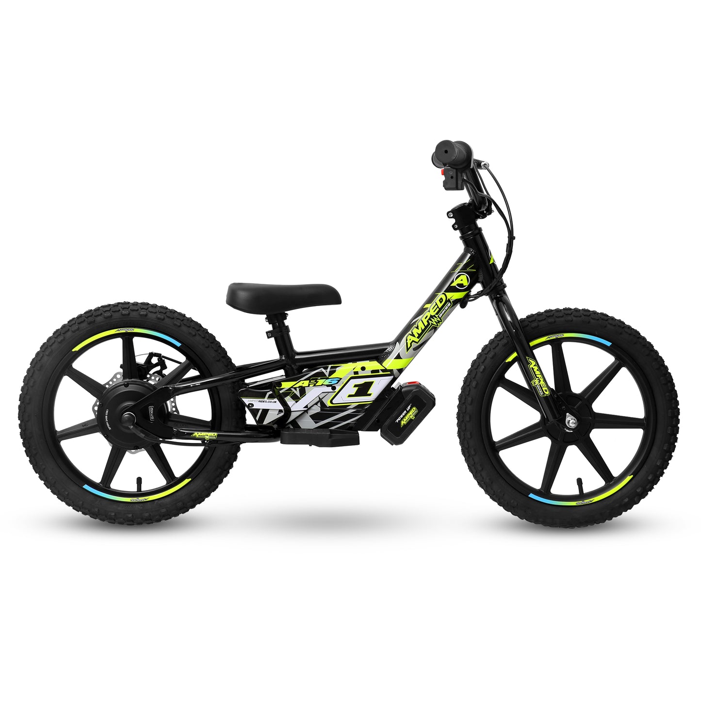Amped A16 Electric Dirt Balance Bike – 24V Lithium | 250W Motor