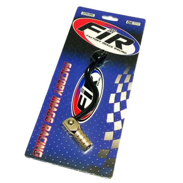 Factory Image Racing Gear Lever Black KX 250 03-07, Aluminium Forged 13156-0049, FIR Brand, Black & Titanium