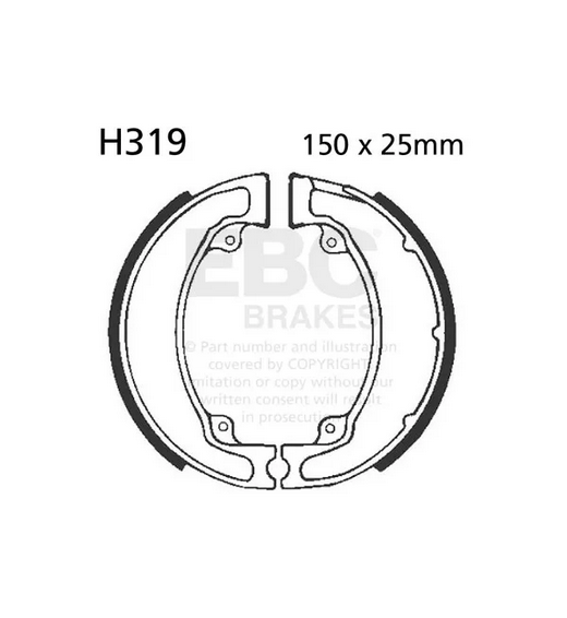 Brake Shoes Honda CR125 Rc CR 450 Rb Ebc H319