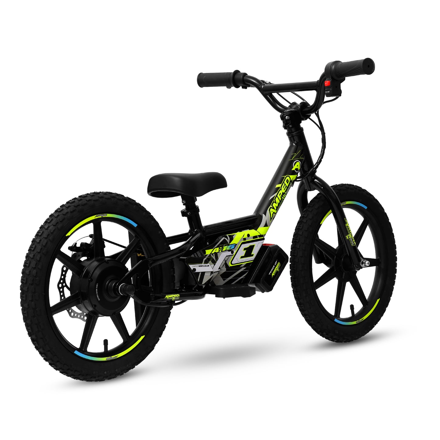 Amped A16 Electric Dirt Balance Bike – 24V Lithium | 250W Motor