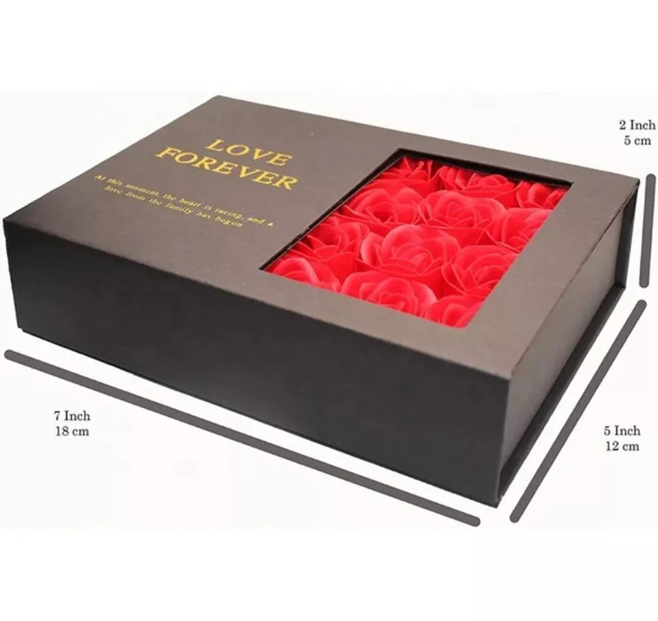 💝 Heart Necklace & Red Roses Gift Box Set | Perfect Romantic Gift for Girlfriend's Birthday, Valentine's Day & Special Occasions